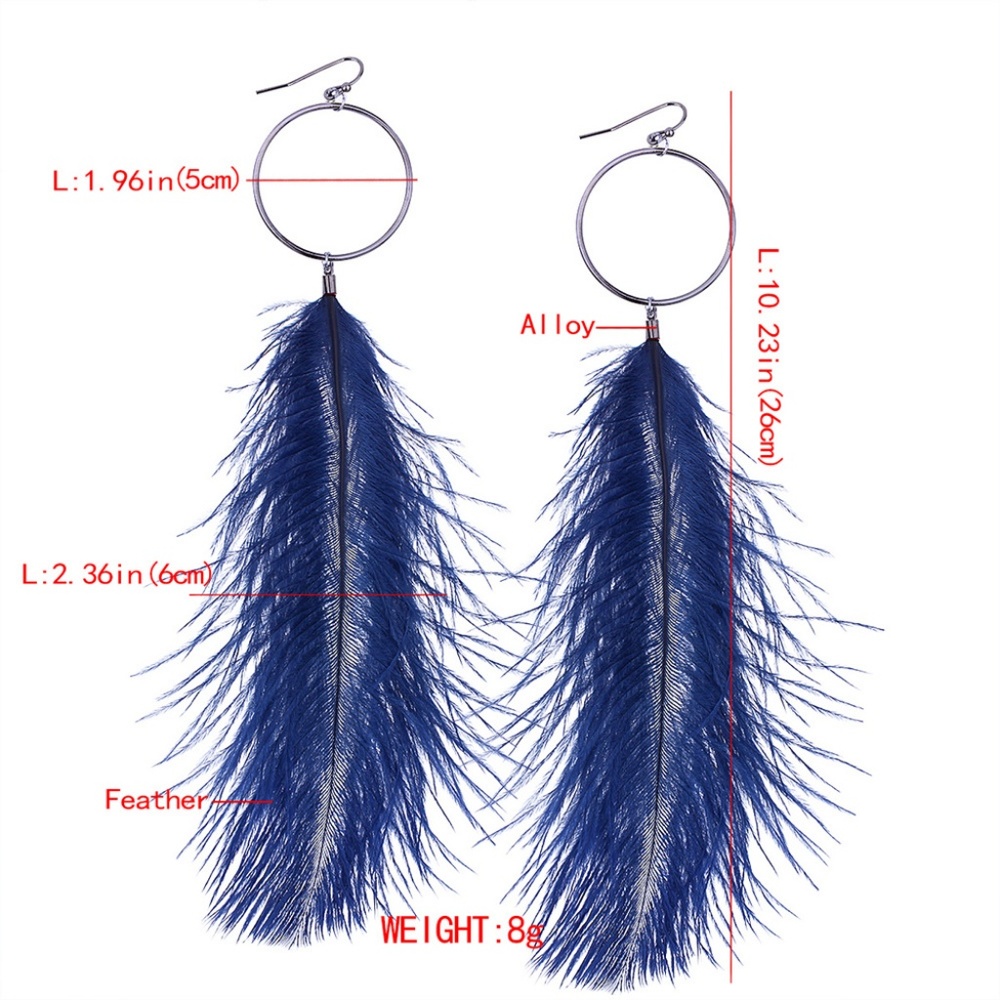 Vintage Fashion Pierced Feather Earrings - Picture 2 of 3